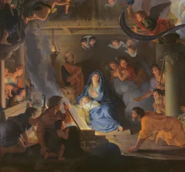 Adoración de los Pastores, 1689 (detalle)